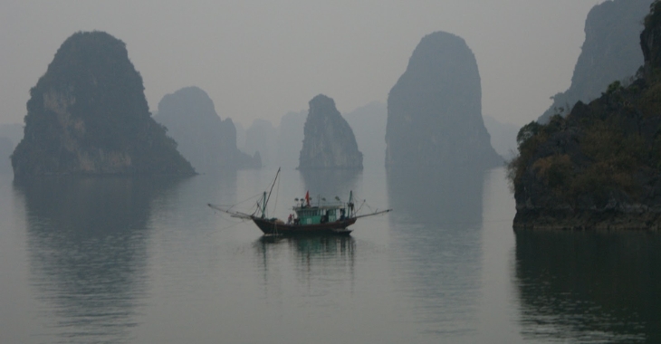 Ha Long Bay in winter offers an ethereal beauty
